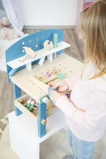 Small Foot Drewniany warsztat z narzędziami 11376 Small Foot 727204 - Mały majsterkowicz - miniaturka - grafika 5