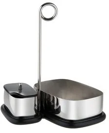 Alessi zestaw z zamkiem akcesoria do herbaty i kawy, żywicy melaminowej, stal nierdzewna 18/10, nierdzewna, 19 x 17.5 x 23 cm VS07 2 - Suszarki do naczyń - miniaturka - grafika 2