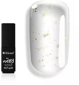 Lakiery hybrydowe - Silcare Flexy She's Gold Top Coat preparat nawierzchniowy z drobinkami w kolorze złota 4.5g 109831-uniw - miniaturka - grafika 1