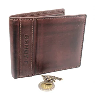 Jennifer Jones Portfel Męski Skórzany 5708 Skóra Licowa Duży Poziomy Bez Zapięcia Jedno Skrzydełko Wewnątrz RFID - Portfele - miniaturka - grafika 2