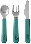 Sztućce dla dzieci - Mepal Sztućce 3 szt. dziecięce Mio Mepal - deep turquoise 108033012400 - miniaturka - grafika 1