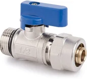 Zawory i kraniki - Zawór Kulowy Nyplowy Mini 1/2' + Złączka Pex 16 N - miniaturka - grafika 1