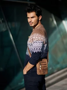 Always Wild SKÓRZANA TORBA Z PASKIEM NA RAMIĘ SKÓRA NATURALNA HQ - Torby męskie - miniaturka - grafika 6