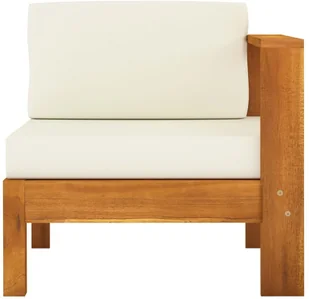 vidaXL 4-osobowa sofa ogrodowa z kremowymi poduszkami, drewno akacjowe 3057928 - Meble ogrodowe - miniaturka - grafika 8