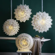 Ozdoby bożonarodzeniowe - Star Trading Gwiazda Frost, papier bez oprawy 50cm biała - miniaturka - grafika 1