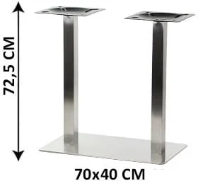 Stema SH Podstawa stolika podwójna SH-3003-1/S/6, (stelaż stolika), stal nierdzewna szczotkowana, nogi 6x6 cm SH-3003-1/S/6 - Inne meble biurowe Stema SH Podstawa stolika podwójna SH-3003-1/S/6, (stelaż stolika), stal nierdzewna szczotkowana, nogi 6x6 cm SH-3003-1/S/6 - Inne meble biurowe - miniaturka - grafika 1