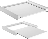 Akcesoria i części AGD - Maclean Łącznik pralki z suszarką półka MC-890 aluminium uniwersalny max 60kg MC-890 - miniaturka - grafika 1