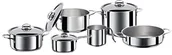 Zestawy garnków i patelni - Bialetti 0 °C7set10/patelnia Suprema zestaw garnków, 10-częściowy, stal nierdzewna, srebrna, 50 x 40 x 5 cm 0C7SET10 - miniaturka - grafika 1