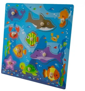 Edukacyjne Puzzle Drewniane Układanka Ocean 18m+ - Puzzle - miniaturka - grafika 2