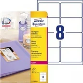 Etykiety do drukarek - Avery Etykiety błyszczące Zweckform; A4, 40 ark./op., 99,1 x 67,7 mm, białe /L7765-40/ ZW570 - miniaturka - grafika 1
