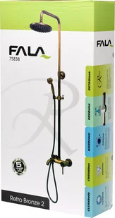 Fala KOLUMNA PRYSZNICOWA RETRO BRONZE 2 75838 ZYSKAJ RABAT 30 ZŁ 75838 - Zestawy prysznicowe - miniaturka - grafika 3