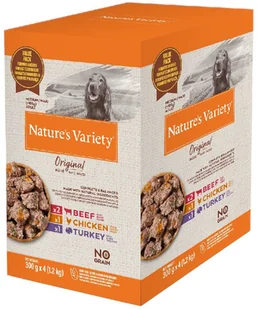 Natures Variety Pakiet mieszany Nature's Variety Original Paté No Grain Medium/Maxi Adult - Wołowina, kurczak, indyk, 16 x 300 g - Mokra karma dla psów - miniaturka - grafika 2