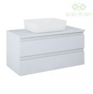 Szafki łazienkowe - Oltens Oltens Vernal szafka 100 cm podumywalkowa wisząca z blatem szary mat 60005700 - miniaturka - grafika 1