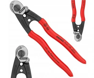 Knipex NOŻYCE DO LIN STALOWYCH KN 95 61 190 - Kombinerki i obcęgi - miniaturka - grafika 2