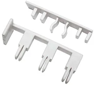 Karnisze - Gardinia końcówka z wycięcie do szyn 3-laeufige Biały - miniaturka - grafika 1