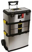 Skrzynki i torby narzędziowe - Perel Perel SKRZYNIA NARZĘDZIOWA NA ROLKACH - STAL NIERDZEWNA - 570 x 354 x 830 mm OTBA4 - miniaturka - grafika 1