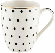 Kubki - Florina Kubek porcelanowy Spots Black 340 ml, - miniaturka - grafika 1
