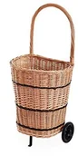 Akcesoria kominkowe - Saska Garden na drewno kominkowe na kółkach walizka na kółkach ruchoma z wierzby 1041-45 - miniaturka - grafika 1