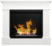 Biokominki - Biokominek portalowy Koloseum Pula z szybą biały mat - miniaturka - grafika 1