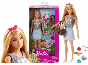 Mattel Lalka Opiekunka z Pieskiem Zwierzątka FPR48 - Lalki dla dziewczynek - miniaturka - grafika 3