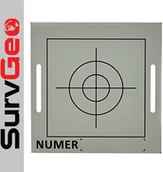Sprzęt geodezyjny - SurvGeo Tarcza aluminiowa z celem 80x80 mm TR2 - miniaturka - grafika 1
