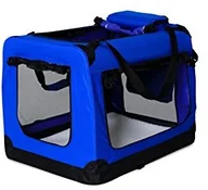 Kosze na bieliznę - dibea Pudełko transportowe dla psa torba dla psa składane pudełko transportowe pudełko samochodowe mała torba dla zwierząt, niebieski TB10032 - miniaturka - grafika 1