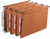 Teczki i skoroszyty - Elba 100330476 AZV Ultimate teczka zawieszana 25 szt. opakowanie DIN A4 szerokość dna 5 cm z kartonu kartonowego pionowe oznaczenie pomarańczowy karton z recyklingu niebieski anioł 100330476 - miniaturka - grafika 1