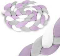 Ochraniacze do łóżeczka - Ricokids Otulacz do łóżeczka Ricokids 3m - fioletowo-szary 722104 - miniaturka - grafika 1