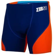 Pływanie - ZEROD Spodenki pływackie BOXERS Dark Blue Atoll/Orange - miniaturka - grafika 1