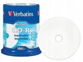 Nośniki danych - Verbatim Cd-r Printable noID 100szt do nadruku - miniaturka - grafika 1