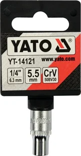 Yato NASADKA 5,5MM 1/4"" 6-KĄT CV KRÓTKA YT-14121 - Klucze i nasadki - miniaturka - grafika 2