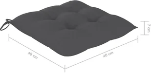 vidaXL Składane krzesła ogrodowe z poduszkami, 8 szt., drewno tekowe! 3072792 - Fotele i krzesła ogrodowe - miniaturka - grafika 11