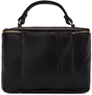 Solier Gold for Women Skórzana kosmetyczka damska FK01 Solier czarny wąż - Kosmetyczki, organizery i kuferki - miniaturka - grafika 2