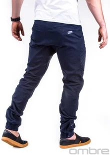 Ombre Clothing Spodnie P389 - GRANATOWE - Spodnie męskie - miniaturka - grafika 4