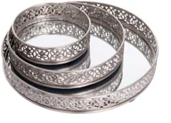 Tace i patery - Dekoria pl pl Komplet tac Judith 3szt silver 10/15/20 x 3 cm 814-636 - miniaturka - grafika 1