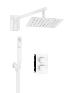 Deante Box Komplet z boxem podtynkowym termostatyczny zaokrąglony Bianco BXYZAECT BXYZAECT - Zestawy prysznicowe - miniaturka - grafika 2