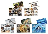 Podkładki pod mysz - HERMA HERMA 19663 Podkładka na biurko ze zwierzętami zestaw 10 sztuk, 55 x 35 cm, antypoślizgowa, zmywalna i z obustronnym motywem, podkładka do pisania ze stabilnego kartonu, podkładka na stół dla dzieci 19663 - miniaturka - grafika 1