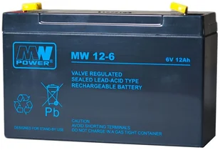 Pb 6V 12Ah bezobsługowy waga 2.1 kg prąd ład 4A - Akcesoria rowerowe - miniaturka - grafika 2
