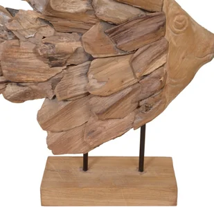 vidaXL Rzeźba ryby, drewno tekowe, 40 x 12 57 cm - Dekoracje domu - miniaturka - grafika 7