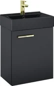 Szafki łazienkowe - Elita Zestaw TINY 45 cm szafka+umywalka czarny mat 168300 - miniaturka - grafika 1