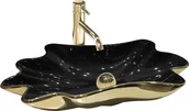 Umywalki - Rea Umywalka Sea Infinity Black Gold U3402 - miniaturka - grafika 1