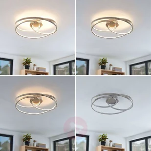 LINDBY Lindby Ronka lampa sufitowa LED, nikiel satynowany - Lampy sufitowe - miniaturka - grafika 2