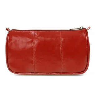 Beltimore Beltimore Kosmetyczka Skórzana czerwona piórnik M79 - Kosmetyczki, organizery i kuferki - miniaturka - grafika 4