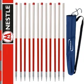 Sprzęt geodezyjny - Nestle Tyczka sygnalizacyjna 2m składana grot w grot 6 tyczek 12x1m) 11102200+ - miniaturka - grafika 1