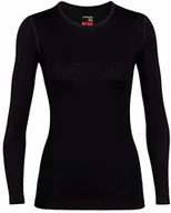 Pozostała odzież narciarska - Icebreaker 260 Tech Ls Crewe Base Layers damskie, czarny, m - miniaturka - grafika 1