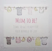 Inne artykuły do sprzątania - WHITE COTTON CARDS White Cotton Cards wykonana ręcznie "MUM to be. Czas, które nie mają na celu wykazania zgodności przygotowany na swój Bundle of Joy "Baby linka Flash na pranie, biały G11 - miniaturka - grafika 1