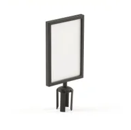 Wyposażenie miejsc publicznych - AJ Uchwyt na znak do taśmowego systemu wygradzającego format A4 czarny 312501 - miniaturka - grafika 1