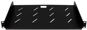 Akcesoria do szaf serwerowych - StalFlex Półka do szafy 19" z otworami 350 mm 1U czarna RS19-1U-350-B - miniaturka - grafika 1