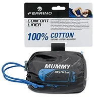 Śpiwory - Ferrino Comfort Liner mumia śpiwór prześcieradło na łóżko, jasny niebieski 86503CBB - miniaturka - grafika 1