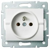 Gniazdka elektryczne - Kanlux Gniazdo zasilające pojedyncze, francuskie LOGI 02-1251-102 bi 25090 - miniaturka - grafika 1